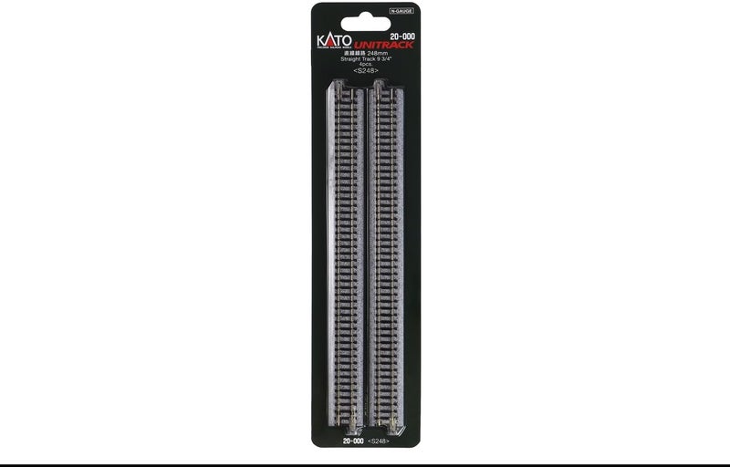 Kato KAT20000 N Gauge 248mm 9-3/4" Straight Track (4 Pieces) - Image 1